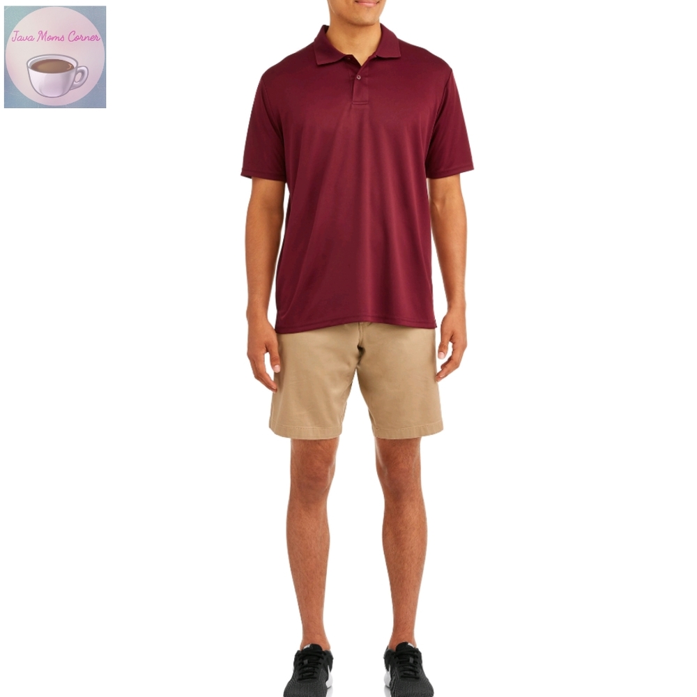 George Short Sleeve Jersey Polo Shirt Maroon